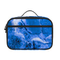 Blue Sapphire Marble Print Portable Lunch Bag