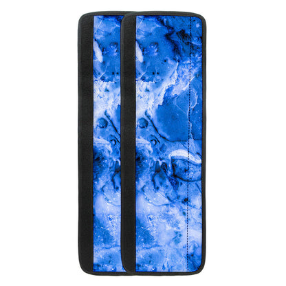 Blue Sapphire Marble Print Refrigerator Handle Covers