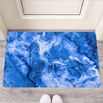 Blue Sapphire Marble Print Rubber Doormat