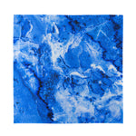 Blue Sapphire Marble Print Silk Bandana