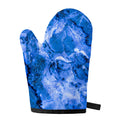 Blue Sapphire Marble Print Single Oven Mitt