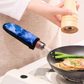 Blue Sapphire Marble Print Skillet Handle Cover