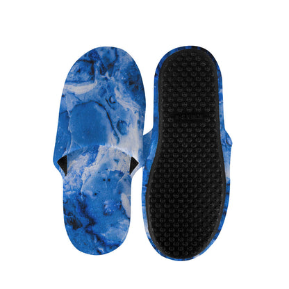 Blue Sapphire Marble Print Slippers
