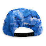 Blue Sapphire Marble Print Snapback Cap