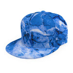 Blue Sapphire Marble Print Snapback Cap