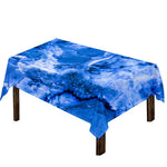 Blue Sapphire Marble Print Tablecloth