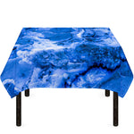Blue Sapphire Marble Print Tablecloth
