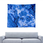 Blue Sapphire Marble Print Tapestry