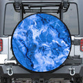 Blue Sapphire Marble Print Tire Cover