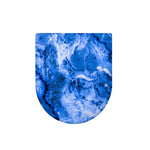 Blue Sapphire Marble Print Toilet Lid Cover