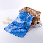Blue Sapphire Marble Print Towel