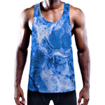 Blue Sapphire Marble Print Training Tank Top