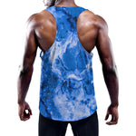 Blue Sapphire Marble Print Training Tank Top