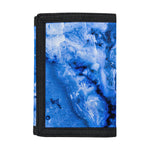 Blue Sapphire Marble Print Trifold Wallet