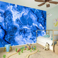 Blue Sapphire Marble Print Wall Sticker