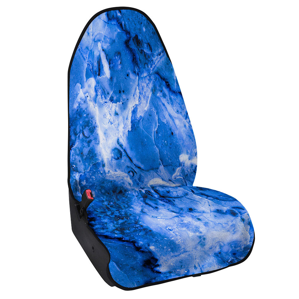 Blue Sapphire Marble Print Waterproof Car Seat Cover