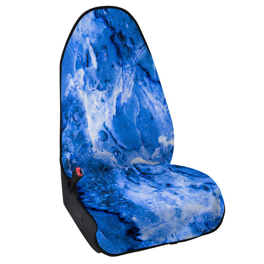 Blue Sapphire Marble Print Waterproof Car Seat Cover