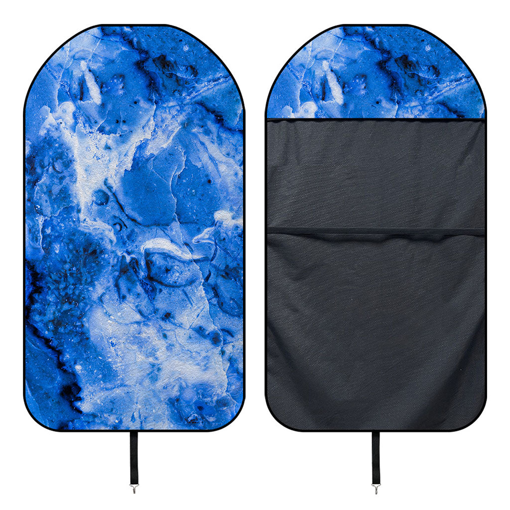 Blue Sapphire Marble Print Waterproof Car Seat Cover