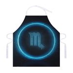 Blue Scorpio Zodiac Sign Print Adjustable Apron