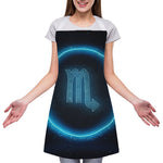 Blue Scorpio Zodiac Sign Print Adjustable Apron