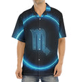 Blue Scorpio Zodiac Sign Print Aloha Shirt