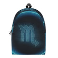 Blue Scorpio Zodiac Sign Print School Backpack
