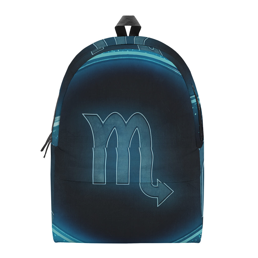 Blue Scorpio Zodiac Sign Print Backpack