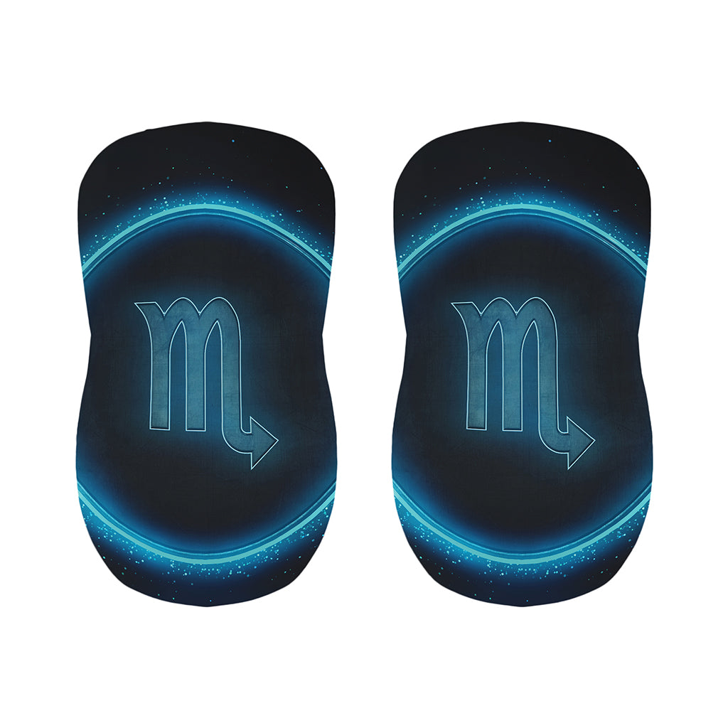 Blue Scorpio Zodiac Sign Print Bar Stool Covers