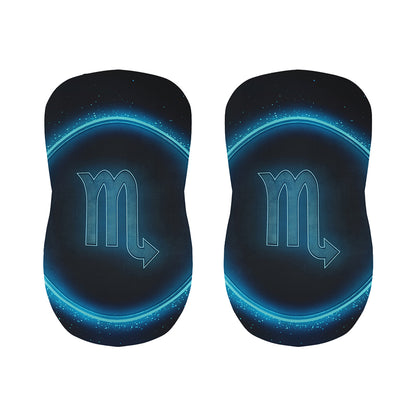 Blue Scorpio Zodiac Sign Print Bar Stool Covers