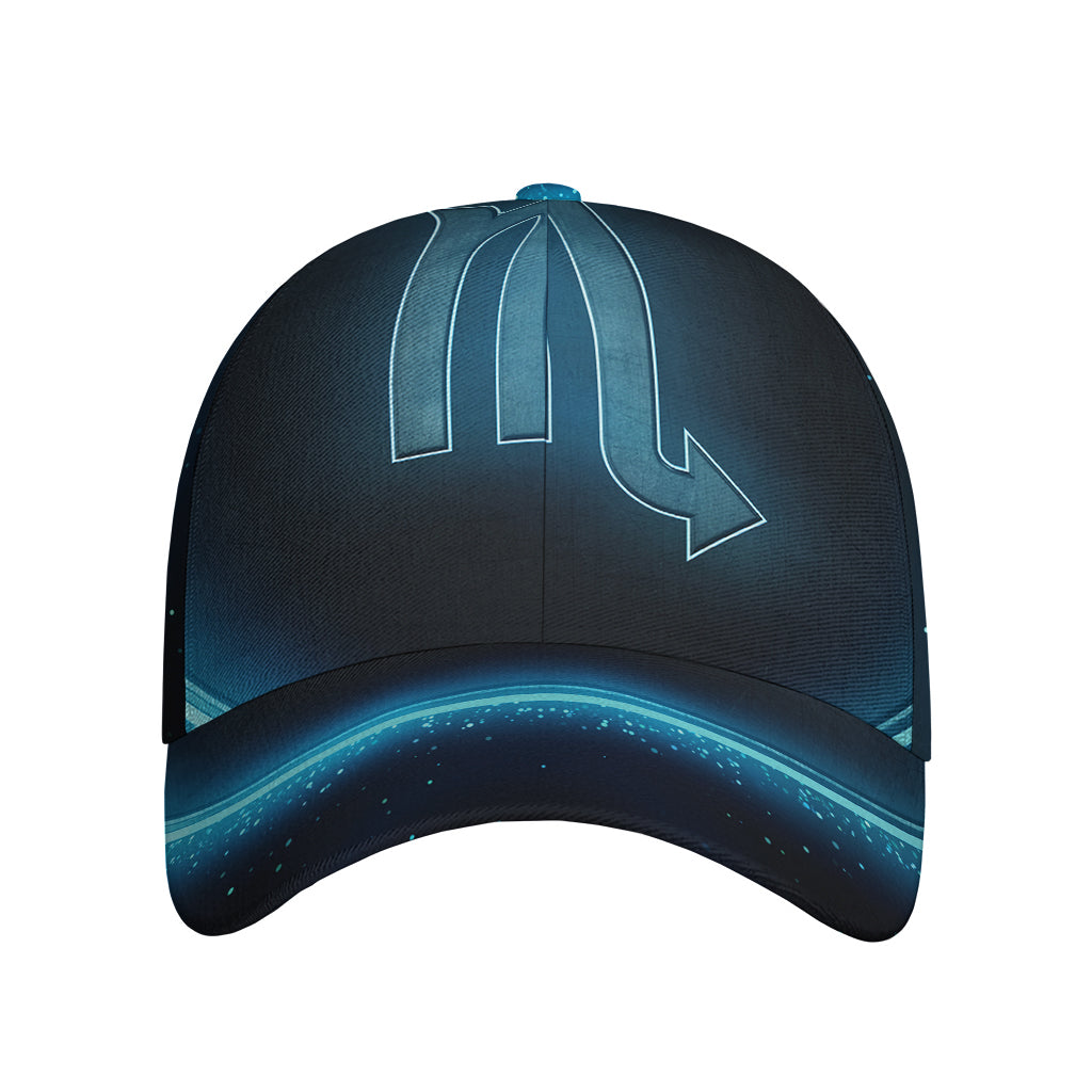 Blue Scorpio Zodiac Sign Print Baseball Cap