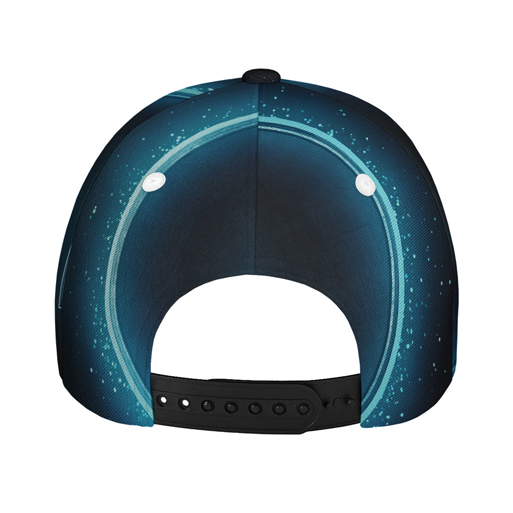 Blue Scorpio Zodiac Sign Print Baseball Cap