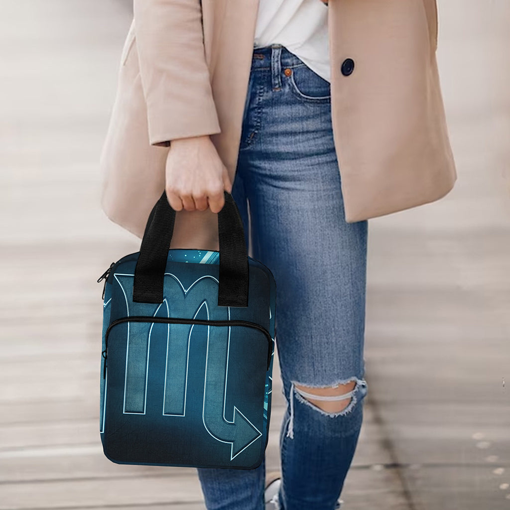 Blue Scorpio Zodiac Sign Print Bible Tote Bag