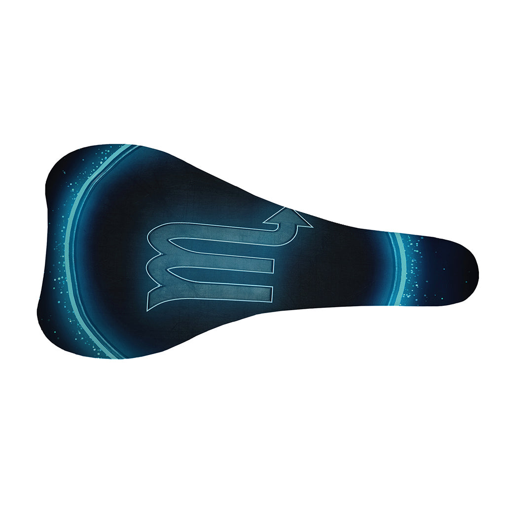 Blue Scorpio Zodiac Sign Print Bicycle Seat Cover