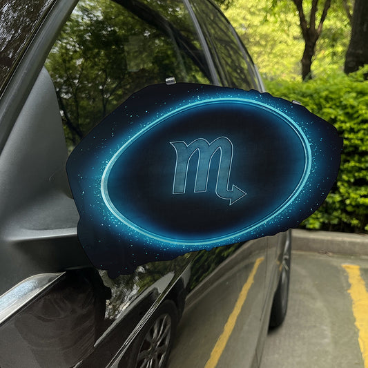 Blue Scorpio Zodiac Sign Print Car Side Mirror Covers