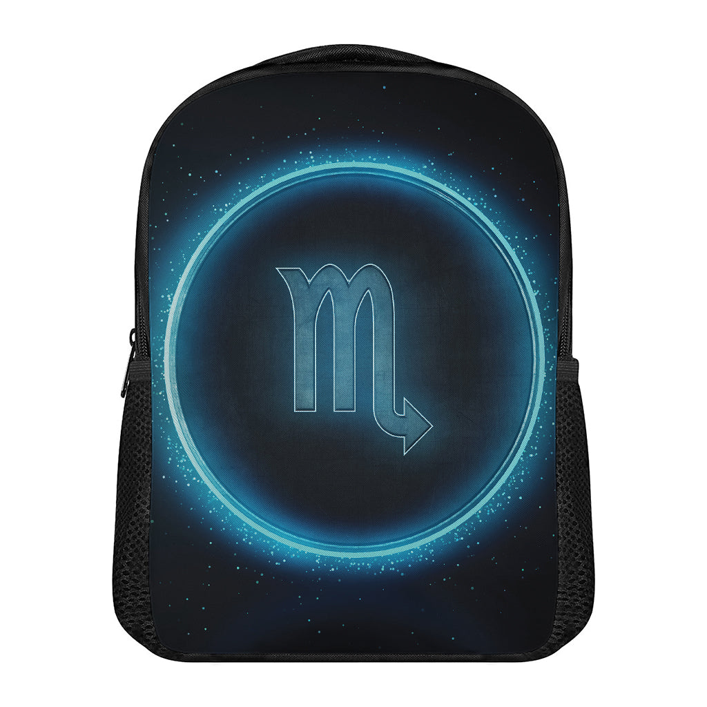 Blue Scorpio Zodiac Sign Print Casual Backpack