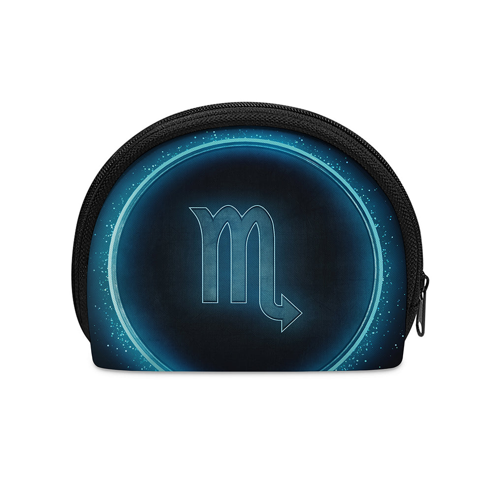 Blue Scorpio Zodiac Sign Print Coin Purse