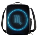 Blue Scorpio Zodiac Sign Print Crossbody Lunch Bag