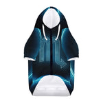 Blue Scorpio Zodiac Sign Print Dog Zip Up Hoodie