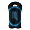 Blue Scorpio Zodiac Sign Print Double Neoprene Wine Tote