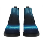 Blue Scorpio Zodiac Sign Print Flat Ankle Boots