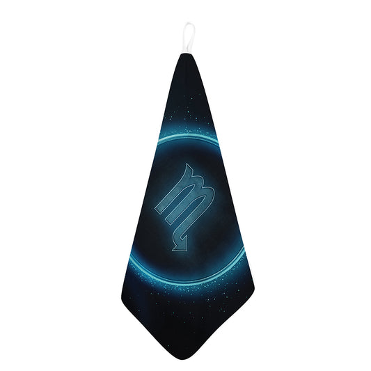 Blue Scorpio Zodiac Sign Print Hand Towel