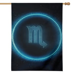 Blue Scorpio Zodiac Sign Print House Flag