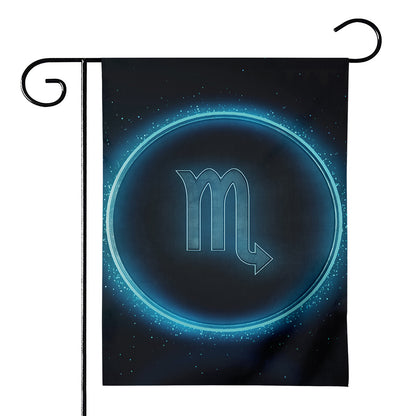 Blue Scorpio Zodiac Sign Print House Flag