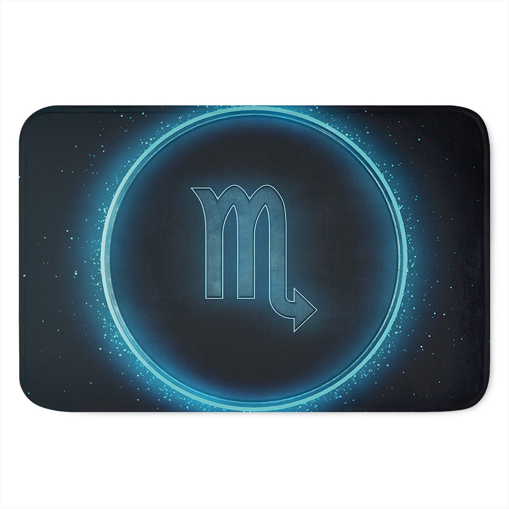 Blue Scorpio Zodiac Sign Print Indoor Door Mat