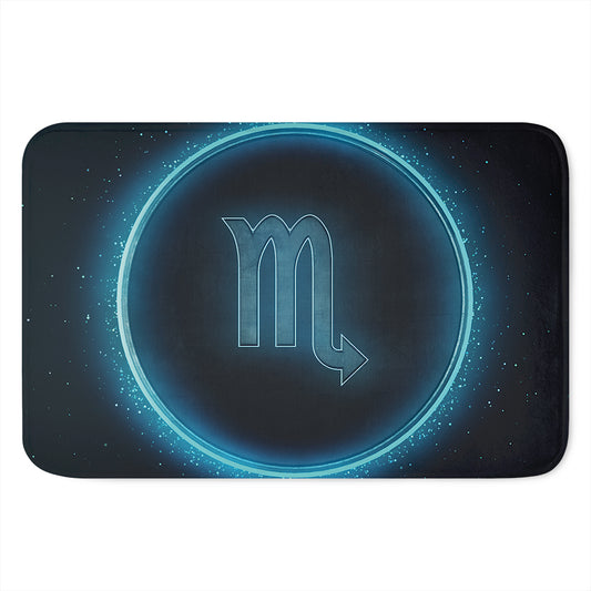 Blue Scorpio Zodiac Sign Print Indoor Door Mat