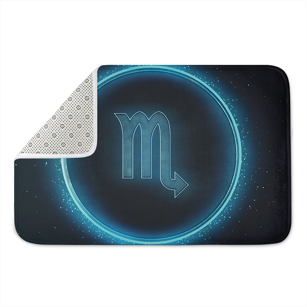 Blue Scorpio Zodiac Sign Print Indoor Door Mat