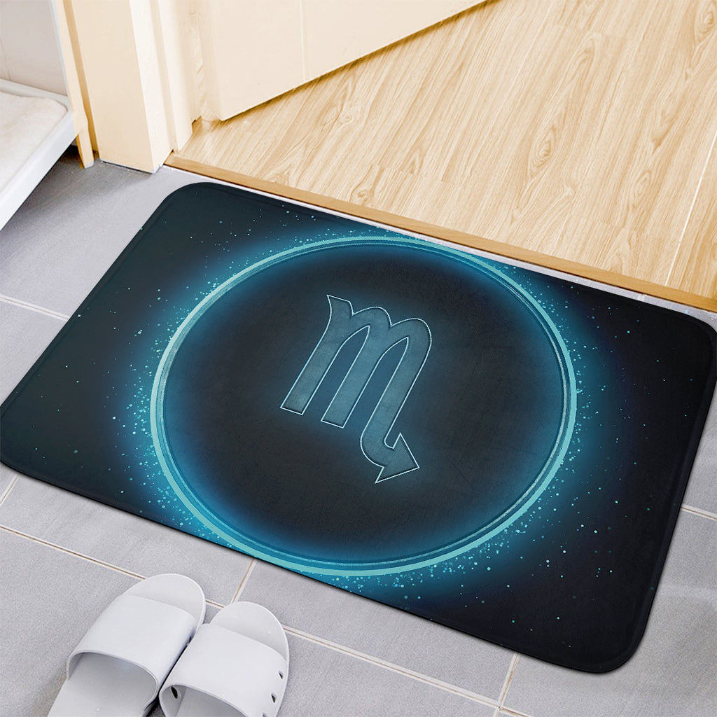 Blue Scorpio Zodiac Sign Print Indoor Door Mat