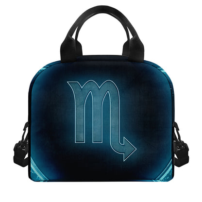 Blue Scorpio Zodiac Sign Print Insulated Lunch Bag