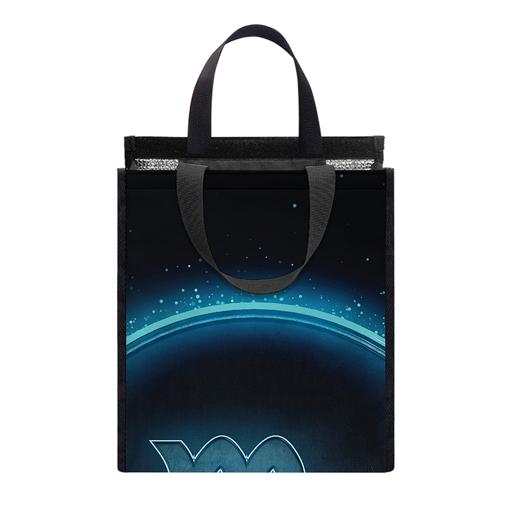 Blue Scorpio Zodiac Sign Print Insulated Lunch Tote