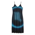 Blue Scorpio Zodiac Sign Print Jersey Midi Cami Dress